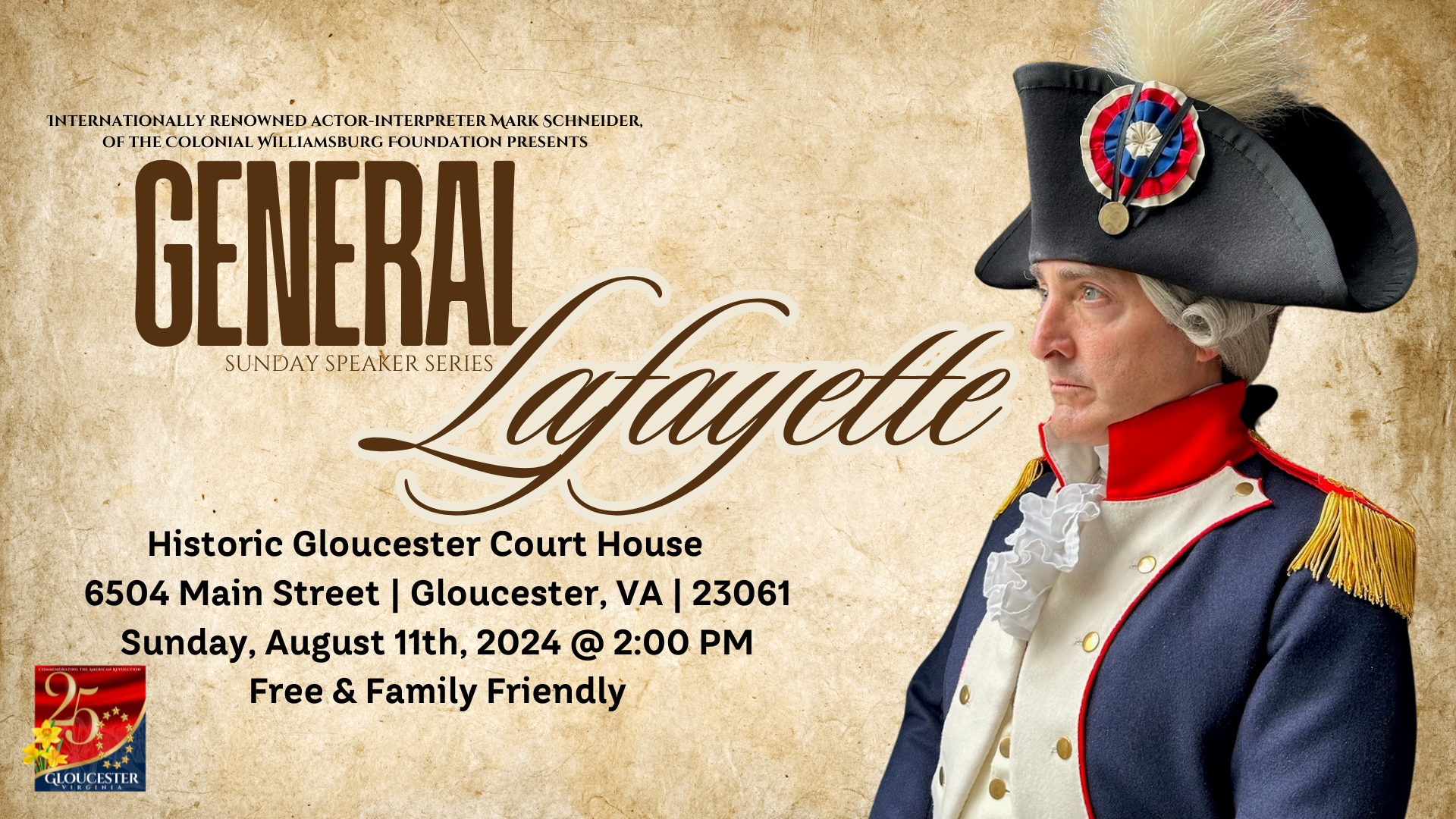 Sunday Speaker Series- General Lafayette 